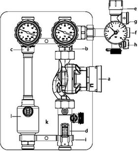 OV Übergabestation Regusol LH-130 DN 25 Wilo-Yonos PARA 25/7.5 PWM