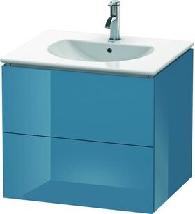 Duravit Waschtischunterbau L-CUBE 514x620x550mm stone blue hochglanz