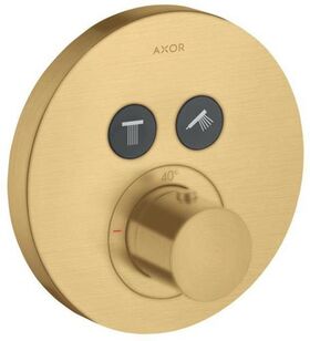 Thermostat SHOWERSELECT ROUND AXOR UP für 2 Verbraucher brushed gold optic