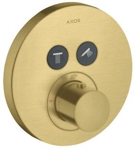 Thermostat SHOWERSELECT ROUND AXOR UP für 2 Verbraucher brushed brass