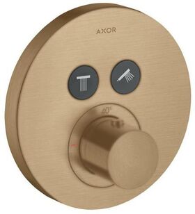 Thermostat SHOWERSELECT ROUND AXOR UP für 2 Verbraucher brushed bronze