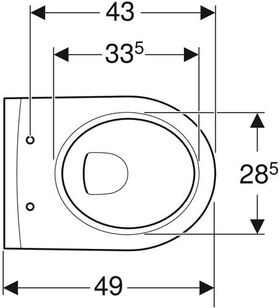 Geberit Wand-Tiefspül-WC iCon Rimfree verk. Ausldg geschl. Form weiß