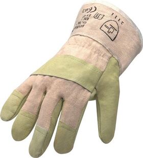 Handschuhe Top Gr.10,5 gelb Schweinsvollleder EN 388 PSA II ASATEX - VPE: 12