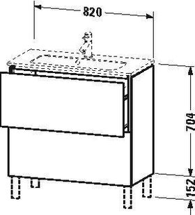 Duravit WTU Compact L-CUBE 704x820x391mm weiß hochglanz