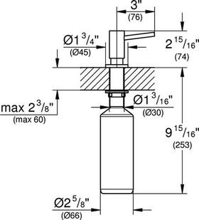 Grohe Spülmittelspender COSMOPOLITAN f Flüssigseifen ha graph