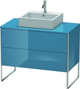 Duravit Waschtischunterbau XSQUARE 778x1000x548mm stone blue hochglanz