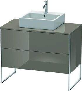 Duravit Waschtischunterbau XSQUARE 778x1000x548mm flannel grey hochglanz