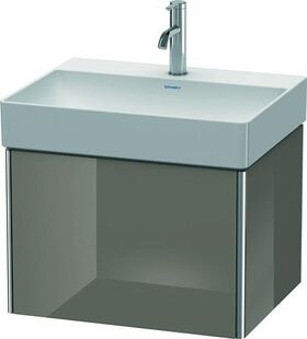 Duravit Waschtischunterbau XSQUARE 397x584x460mm flannel grey hochglanz