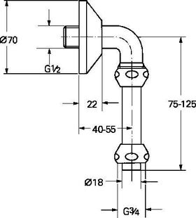 Grohe Abgangsbogen DN 15 chr