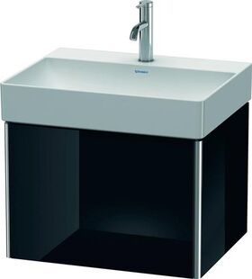 Duravit Waschtischunterbau XSQUARE 397x584x460mm schwarz hochglanz