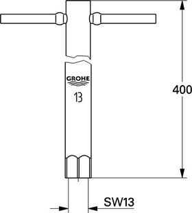 Grohe Montageschlüssel f Rapidmontage SW 13