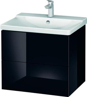 Duravit Waschtischunterbau L-CUBE 620x481x555mm schwarz hochglanz