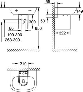 Grohe Halbsäule EURO KERAMIK f WT awe - VPE: 30