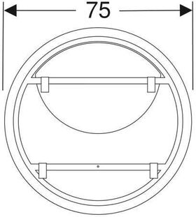 Geberit Lichtspiegel OPTION ROUND Beleuchtung direkt und indirekt d= 750mm