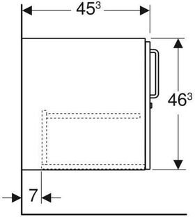 Geberit Unterschrank BAMBINI für WT, 1 Tür, 600mm weiß