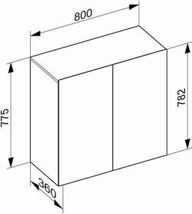 Keuco Mittelschrank STAGELINE 800x782x360mm vulkanit