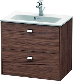 Duravit WT-Unterbau BRIOSO COMPACT Griffe chr 553x620x389mm nussbaum dunkel