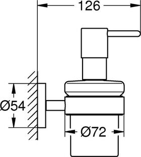 Grohe Seifenspender ESSENTIALS m Halter Füllmenge 160ml su-st