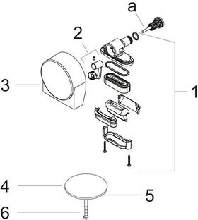 HG Fertigmontageset EXAFILL S Wannenein Ab u Überlgrt. brushed nickel