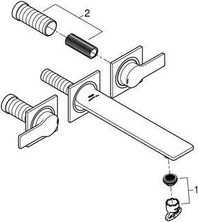 Grohe 3-Loch-Waschtischbatterie ALLURE 1/2Zoll wa sun gebü