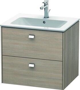 Duravit Waschtischunterbau BRIOSO Griffe chrom 553x620x479mm pine silver