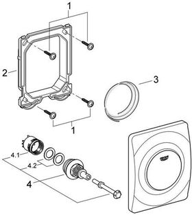 Grohe Betätigungsplatte SURF 116x144mm awe