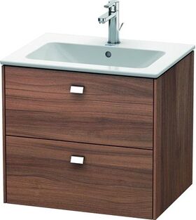 Duravit Waschtischunterbau BRIOSO Griffe chr 553x620x479mm nussbaum natur