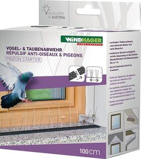 Vogel- u.Taubenabwehr Starter Set Schutz b.1 m,36 Spikes Ku.WINDHAGER