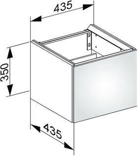 Keuco Waschtischunterbau EDITION 11 435x350x435mm Ans li we hgl