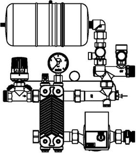 OV Regelstation Regufloor HX Heizen mit HE-Pumpe Wilo Yonos PARA