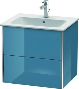 Duravit Waschtischunterbau XSQUARE 560x610x478mm stone blue hochglanz