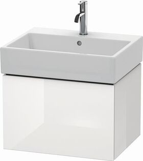 Duravit Waschtischunterbau L-CUBE 584x459mm 1 Ausz. we s-matt ES Ah mitte