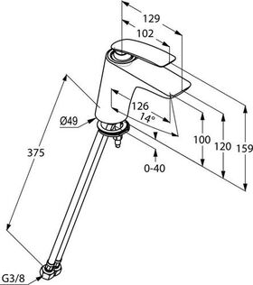 Kludi Waschtisch-Einhandmischer BALANCE DN 15 o Ablaufgarnitur ma-sw/chr