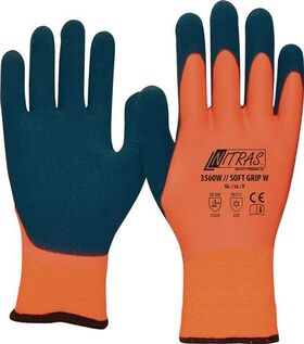 Kälteschutzhandschuh SOFT GRIP W Gr.8 orange/dunkelblau EN 388,EN 511 PSA II - VPE: 12