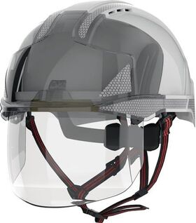 Industriekletterhelm EVO® VISTAshield® Dualswitch™ weiß/rauch ABS