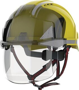 Industriekletterhelm EVO® VISTAshield® Dualswitch™ gelb/rauch ABS