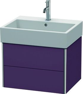 Duravit Waschtischunterbau XSQUARE 397x584x460mm aubergine seidenmatt