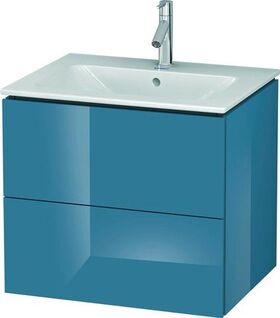 Duravit Waschtischunterbau L-CUBE 620x481x550mm stone blue hochglanz