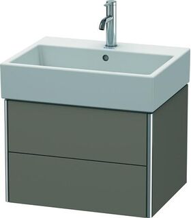 Duravit Waschtischunterbau XSQUARE 397x584x460mm flannel grey seidenmatt