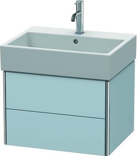 Duravit Waschtischunterbau XSQUARE 397x584x460mm lichtblau seidenmatt