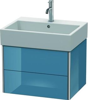 Duravit Waschtischunterbau XSQUARE 397x584x460mm stone blue hochglanz