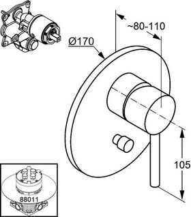 Kludi WF und Brause-Einhandmischer BOZZ UP chr