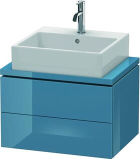 Duravit Konsolenunterschrank L-CUBE 400x620x477mm stone blue hochglanz