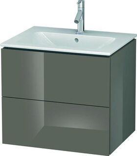 Duravit Waschtischunterbau L-CUBE 620x481x550mm flannel grey hochglanz