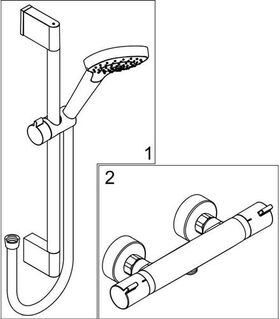 HG Brausekombi Croma Sel S Var Shower Set 90cm we/chr