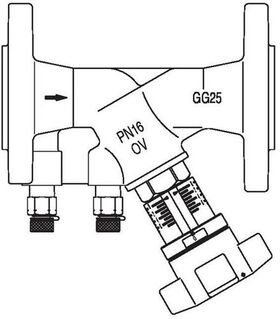 OV Strangregulierventil Hydrocontrol VFC PN 16 GG Flanschanschluss ANSI DN 25