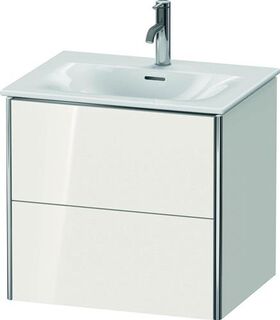 Duravit Waschtischunterbau XSQUARE 560x610x478mm 2 Schubk weiß hochglanz