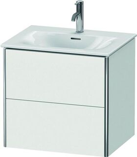 Duravit Waschtischunterbau XSQUARE 560x610x478mm, 2 Schubkästen weiß matt