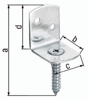 Flechtzaunhalter 83x32x30x38mm VA ma L-Form GAH - VPE: 50