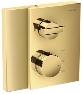 Fertigmontageset AXOR EDGE f UP-Thermostat m Abspv pol. gold optic